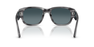 Persol PO3380S with Striped Grey Frame and Blue Lenses - Image 5