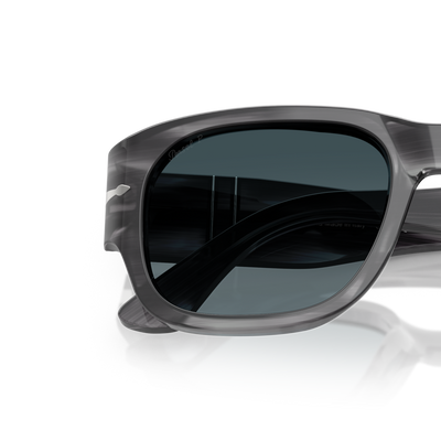 Persol PO3380S with Striped Grey Frame and Blue Lenses – Variant Image