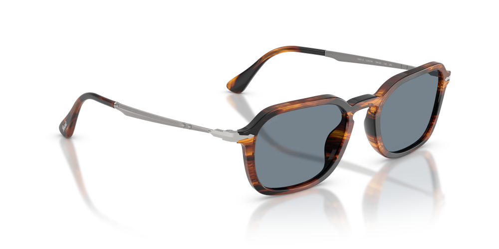 Persol PO3381S mit Striped Black &amp; Brown Gestell und Blau Gläsern - Bild 3