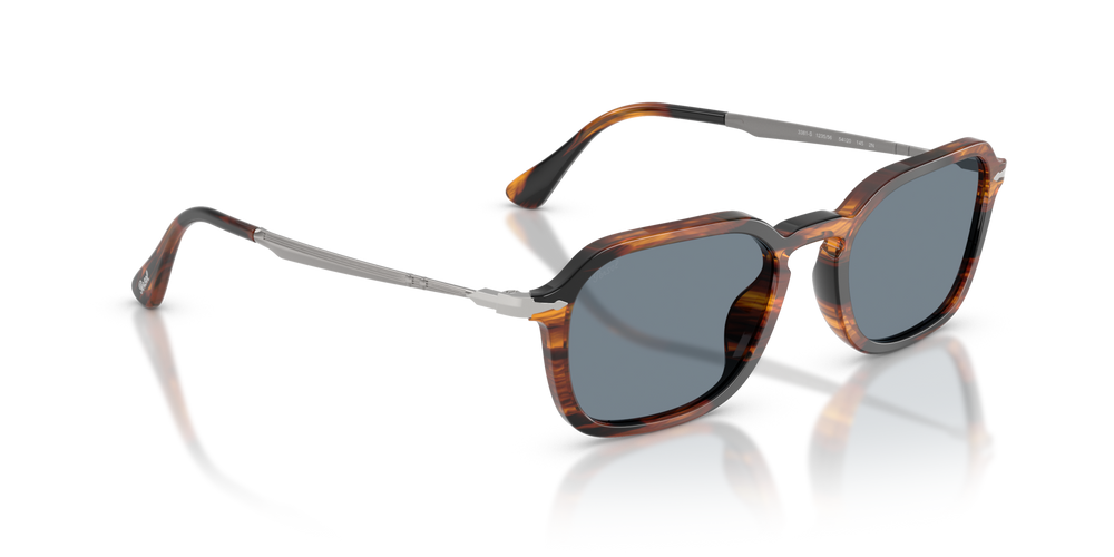 Persol PO3381S mit Striped Black &amp; Brown Gestell und Blau Gläsern - Bild 3
