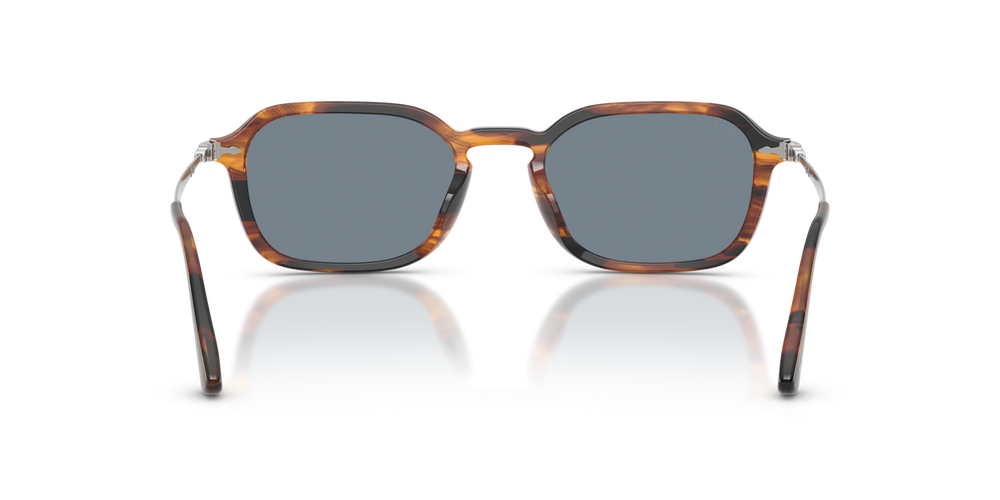 Persol PO3381S con Montatura Striped Black &amp; Brown e Lenti Blu - Immagine 5