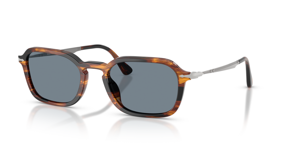 Persol PO3381S mit Striped Black &amp; Brown Gestell und Blau Gläsern - Bild 1