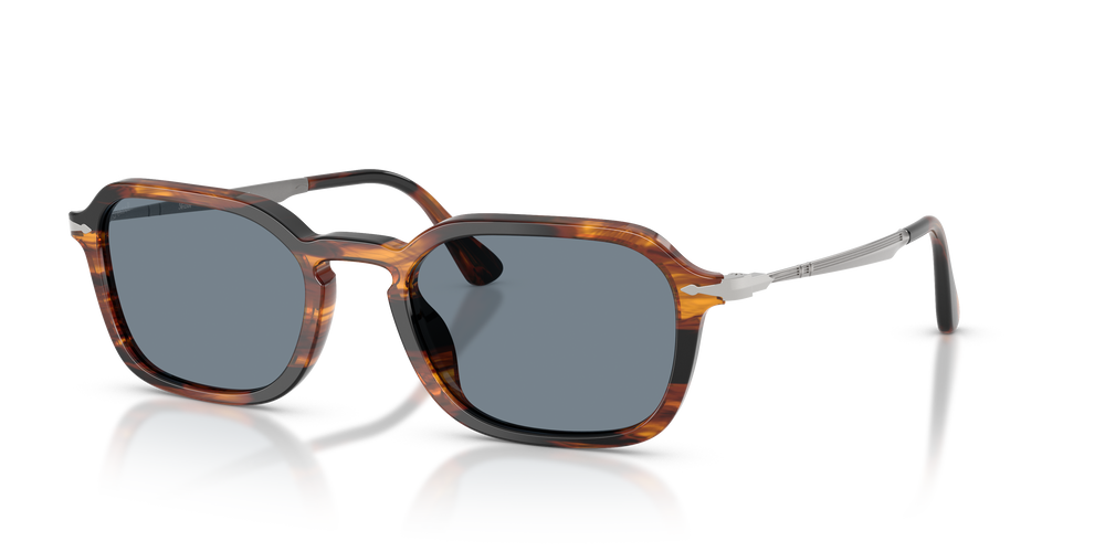 Persol PO3381S mit Striped Black &amp; Brown Gestell und Blau Gläsern - Bild 1
