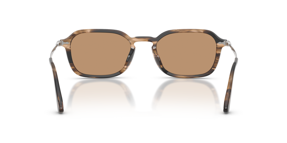 Persol PO3381S avec Monture Striped Black &amp; Greish Brown et Verres Brun - Image 5