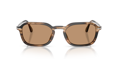 Persol PO3381S avec Monture Striped Black &amp; Greish Brown et Verres Brun - Image 2