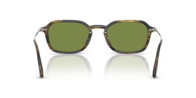 Persol PO3381S con Montatura Striped Black &amp; Olive Green e Lenti Verde - Immagine 5