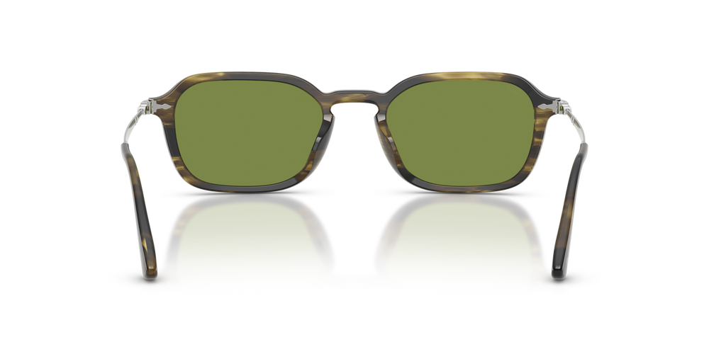 Persol PO3381S avec Monture Striped Black &amp; Olive Green et Verres Vert - Image 5