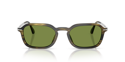 Persol PO3381S avec Monture Striped Black &amp; Olive Green et Verres Vert - Image 2