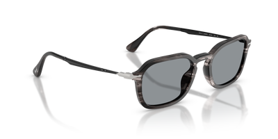 Persol PO3381S con Montatura Striped Black &amp; Grey e Lenti Blu - Immagine 3