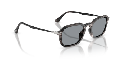 Persol PO3381S avec Monture Striped Black &amp; Grey et Verres Bleu - Image 3