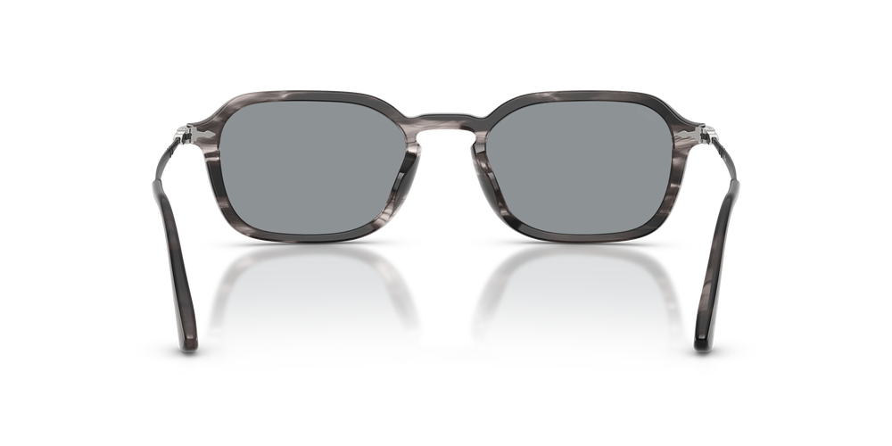 Persol PO3381S con Montatura Striped Black &amp; Grey e Lenti Blu - Immagine 5