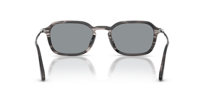 Persol PO3381S con Montatura Striped Black &amp; Grey e Lenti Blu - Immagine 5