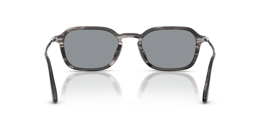 Persol PO3381S avec Monture Striped Black &amp; Grey et Verres Bleu - Image 5