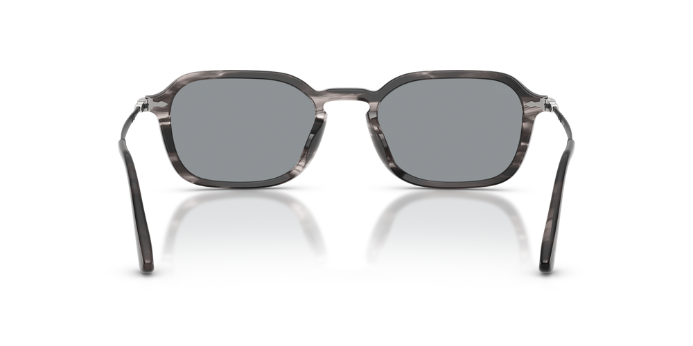 Persol PO3381S avec Monture Striped Black &amp; Grey et Verres Bleu - Image 5