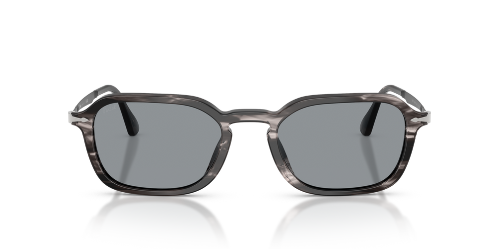 Persol PO3381S avec Monture Striped Black &amp; Grey et Verres Bleu - Image 2