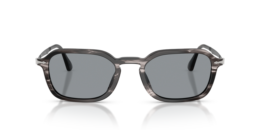 Persol PO3381S avec Monture Striped Black &amp; Grey et Verres Bleu - Image 2