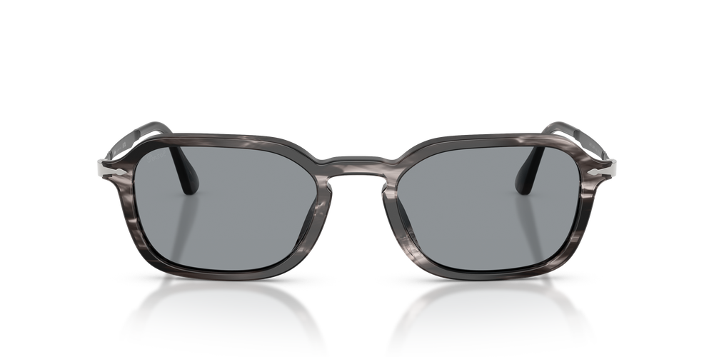 Persol PO3381S con Montatura Striped Black &amp; Grey e Lenti Blu - Immagine 2