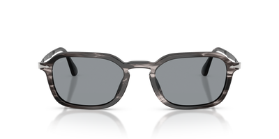Persol PO3381S con Montatura Striped Black &amp; Grey e Lenti Blu - Immagine 2