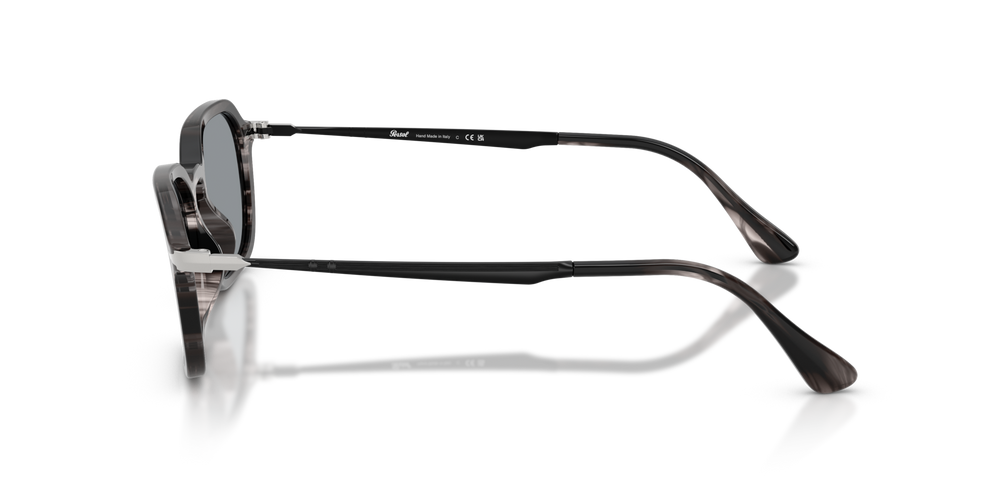 Persol PO3381S avec Monture Striped Black &amp; Grey et Verres Bleu - Image 4