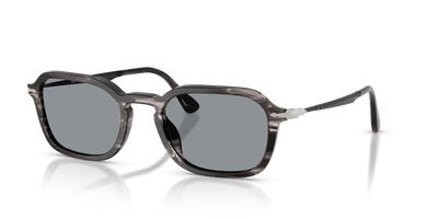 Persol PO3381S avec Monture Striped Black &amp; Grey et Verres Bleu - Image 1
