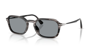Persol PO3381S con Montatura Striped Black &amp; Grey e Lenti Blu - Immagine 1