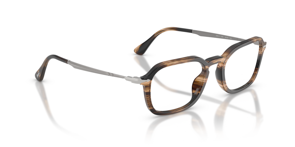 Persol PO3381V with Striped Black &amp; Greish Brown Frame - Image 3