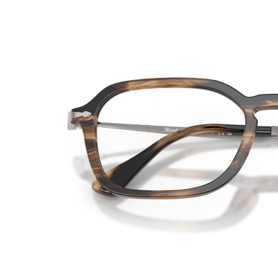 Persol PO3381V with Striped Black &amp; Greish Brown Frame – Variant Image