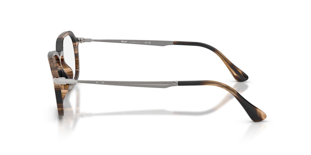 Persol PO3381V con Montatura Striped Black &amp; Greish Brown - Immagine 4