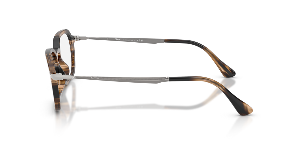 Persol PO3381V with Striped Black &amp; Greish Brown Frame - Image 4