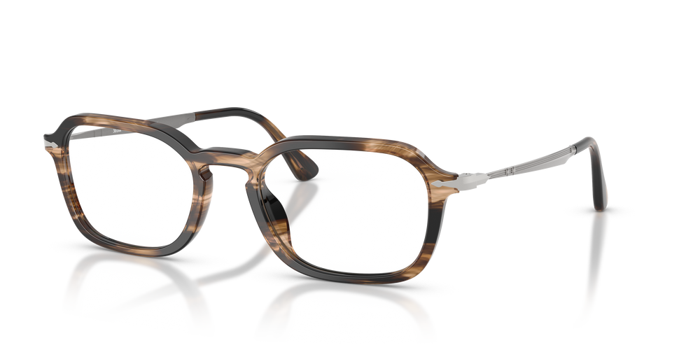Persol PO3381V con Montatura Striped Black &amp; Greish Brown - Immagine 1