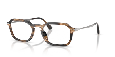 Persol PO3381V con Montatura Striped Black &amp; Greish Brown - Immagine 1