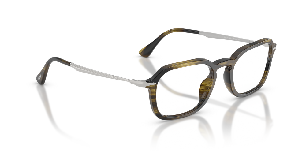 Persol PO3381V with Striped Black &amp; Olive Green Frame - Image 3