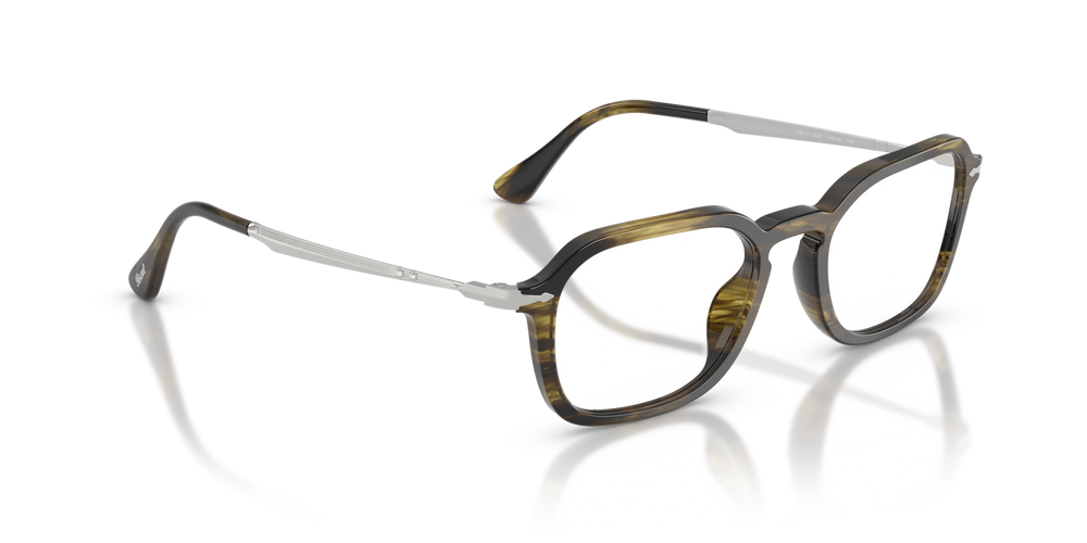 Persol PO3381V with Striped Black &amp; Olive Green Frame - Image 3