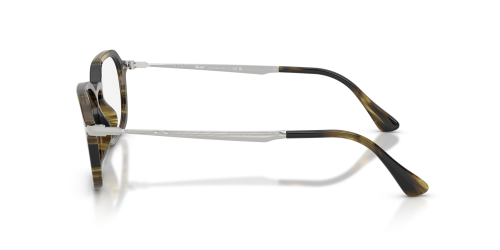 Persol PO3381V with Striped Black &amp; Olive Green Frame - Image 4