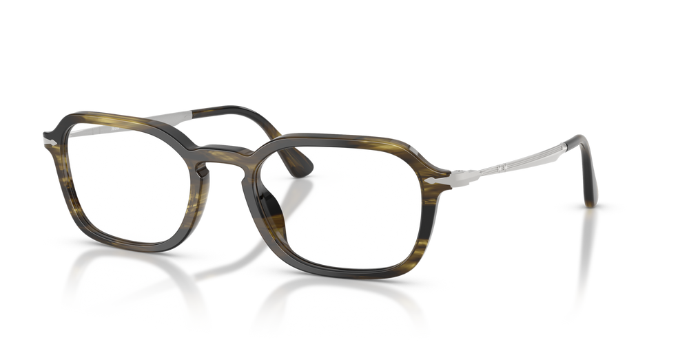 Persol PO3381V with Striped Black &amp; Olive Green Frame - Image 1