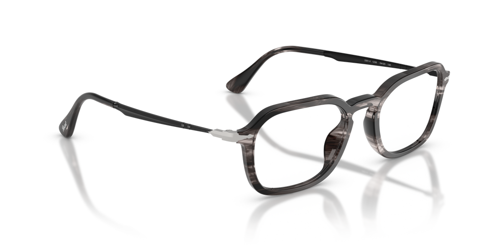 Persol PO3381V with Striped Black &amp; Grey Frame - Image 3