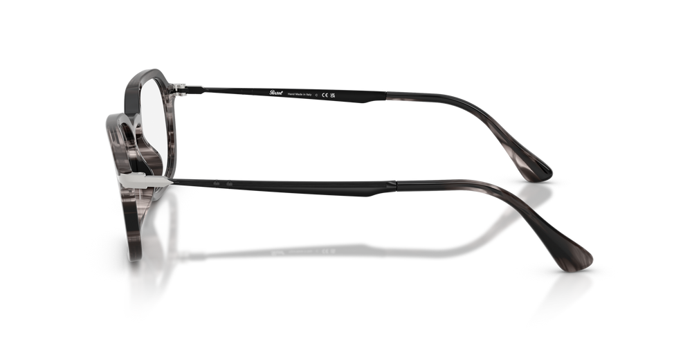 Persol PO3381V with Striped Black &amp; Grey Frame - Image 4