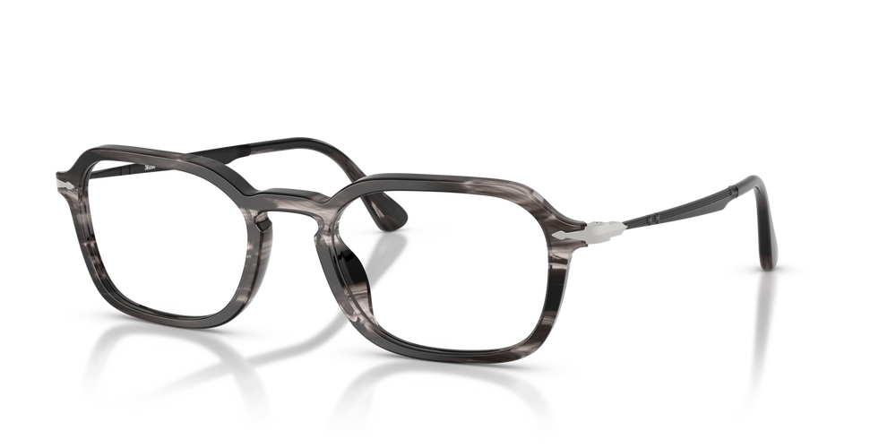 Persol PO3381V with Striped Black &amp; Grey Frame - Image 1