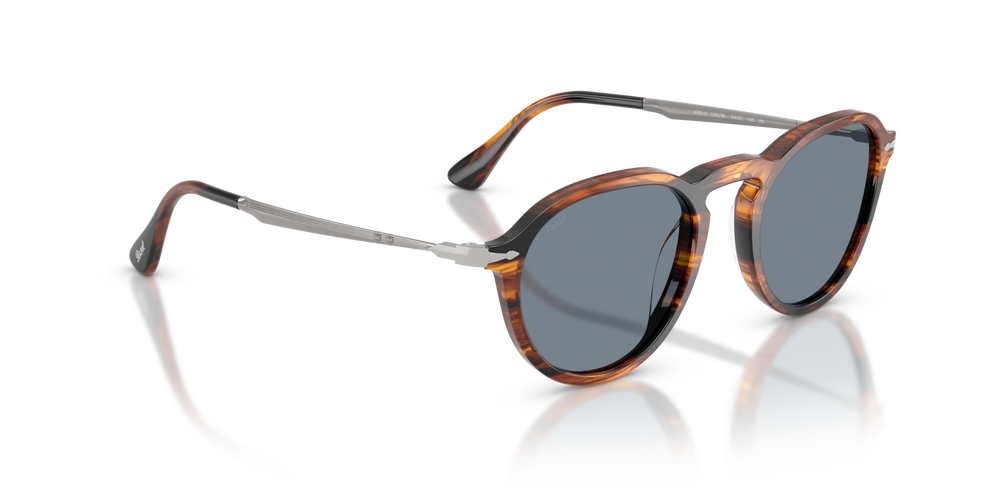 Persol PO3383S mit Striped Black &amp; Brown Gestell und Blau Gläsern - Bild 3