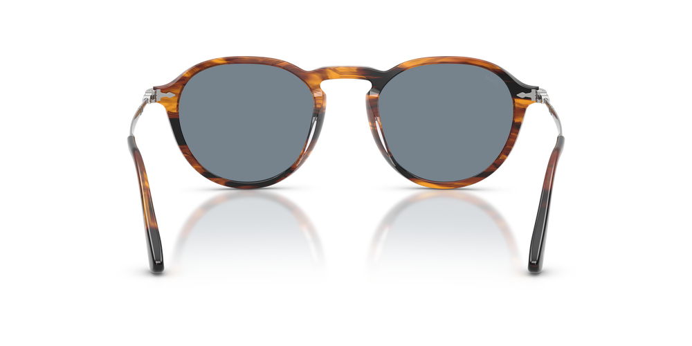 Persol PO3383S avec Monture Striped Black &amp; Brown et Verres Bleu - Image 5