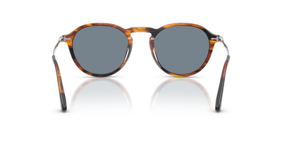 Persol PO3383S avec Monture Striped Black &amp; Brown et Verres Bleu - Image 5