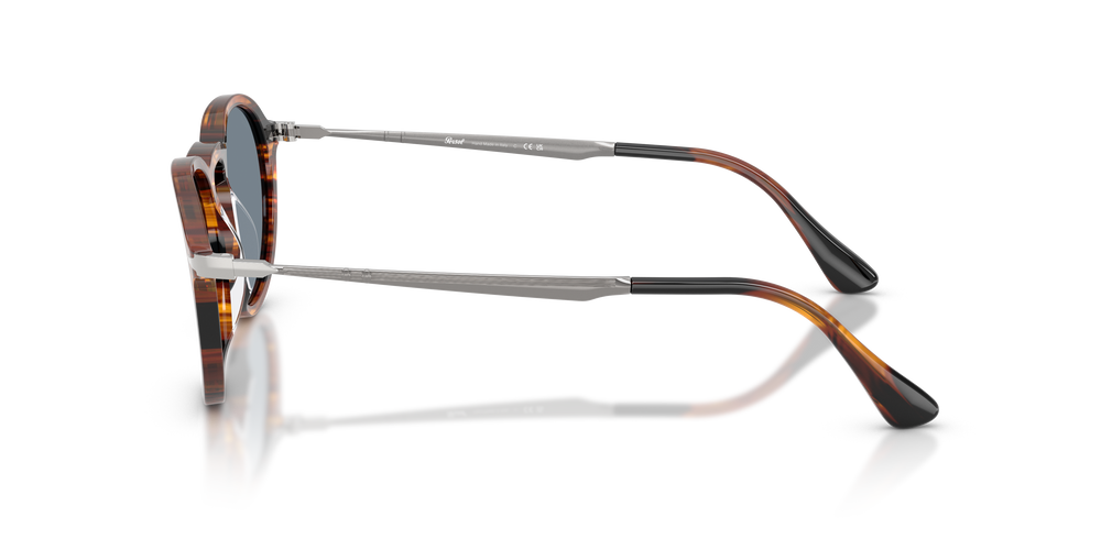 Persol PO3383S avec Monture Striped Black &amp; Brown et Verres Bleu - Image 4