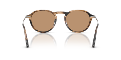 Persol PO3383S con Montatura Striped Black &amp; Greish Brown e Lenti Marrone - Immagine 5