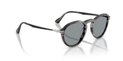 Persol PO3383S con Montatura Striped Black &amp; Grey e Lenti Blu - Immagine 3