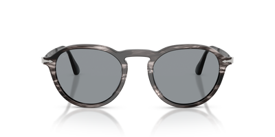 Persol PO3383S con Montatura Striped Black &amp; Grey e Lenti Blu - Immagine 2