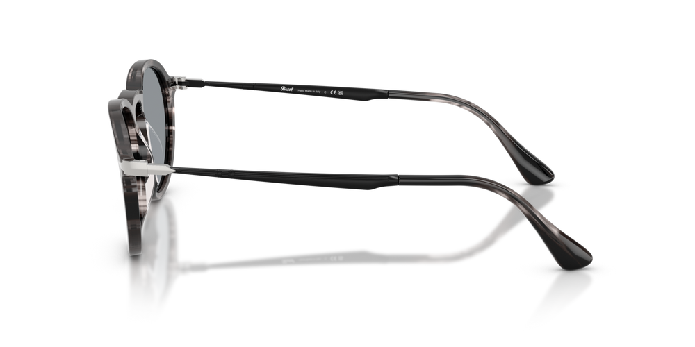 Persol PO3383S mit Striped Black &amp; Grey Gestell und Blau Gläsern - Bild 4