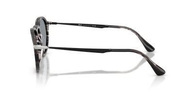 Persol PO3383S con Montatura Striped Black &amp; Grey e Lenti Blu - Immagine 4
