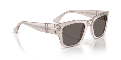 Persol PO3384S with Transparent Brown Grey Frame and Grey Lenses - Image 3