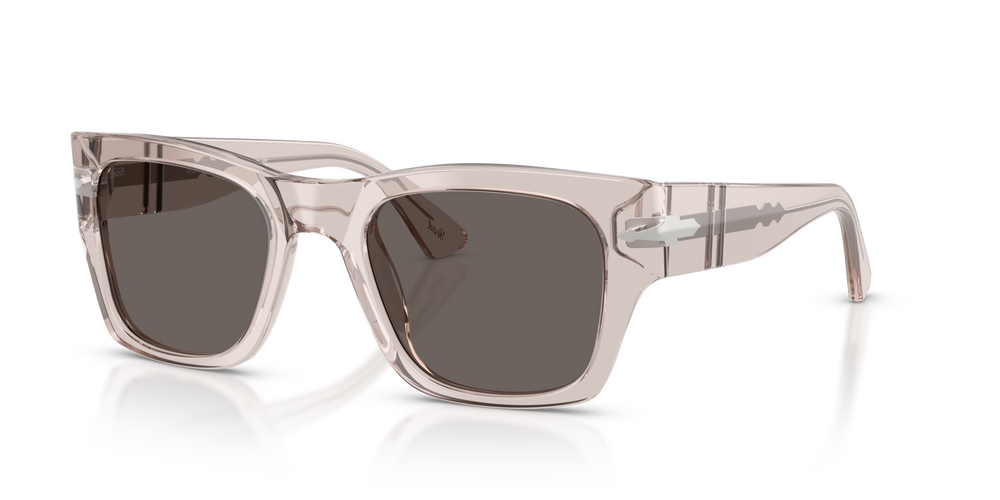 Persol PO3384S with Transparent Brown Grey Frame and Grey Lenses - Image 1