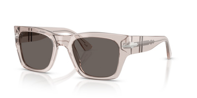 Persol PO3384S with Transparent Brown Grey Frame and Grey Lenses - Image 1